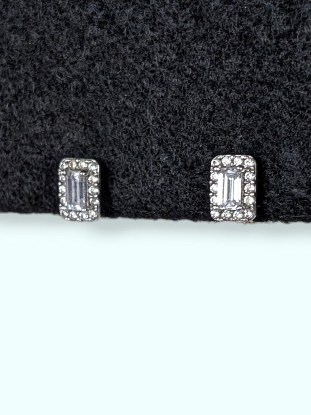 Keira Sterling Silver CZ Halo Stud Earrings - Picture 3 of 6